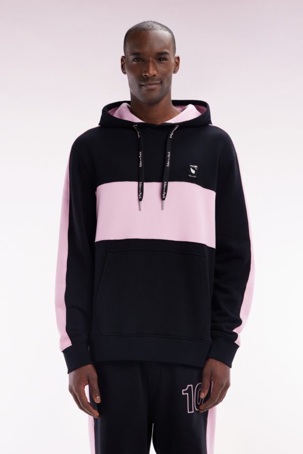 Sweatshirt À Capuche New Zealand En Coton Noir Coupe Décontractée Eden Park
