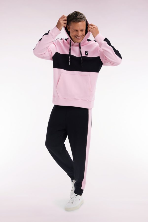 Sweatshirt À Capuche New Zealand En Coton Rose Coupe Décontractée Eden Park – Image 2