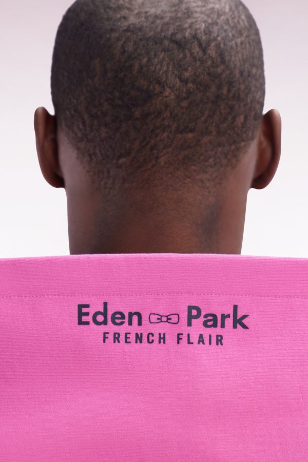 Sweatshirt En Molleton Coton Bicolore Rose Coupe Décontractée Eden Park – Image 4