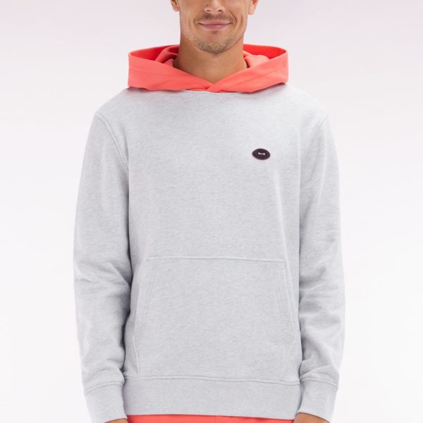 Sweatshirt En Molleton Coton Bicolore Corail Coupe Décontractée Eden Park