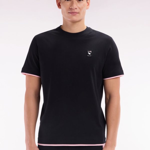 T-shirt En Coton Noir Écusson New Zealand Coupe Décontractée Eden Park