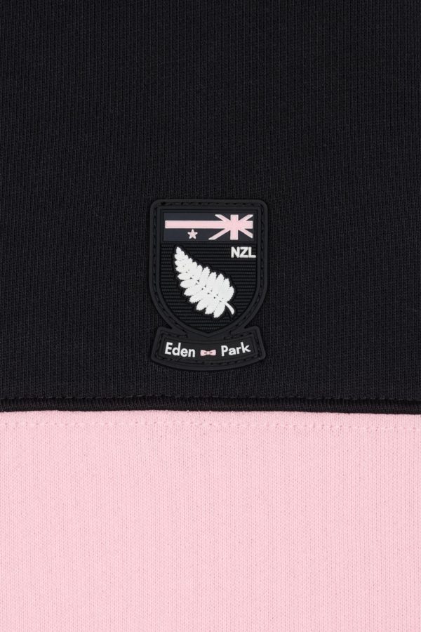 Sweatshirt New Zealand En Molleton Coton Noir Et Rose Coupe Décontractée Eden Park – Image 5