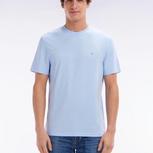 T-shirt Ciel Uni En Lyocell Et Coton Coupe Droite Eden Park