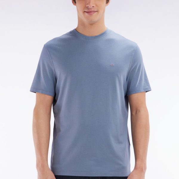 T-shirt Manches Courtes Gris Coupe Droite Eden Park