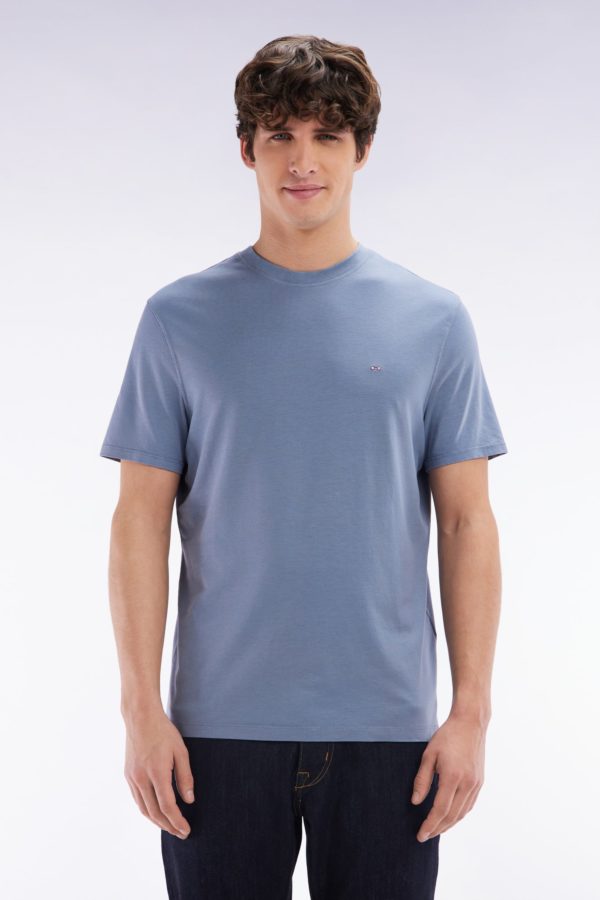 T-shirt Manches Courtes Gris Coupe Droite Eden Park