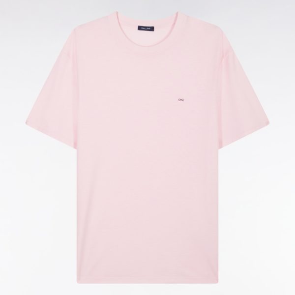 T-shirt Rose Uni En Lyocell Et Coton Coupe Droite Eden Park
