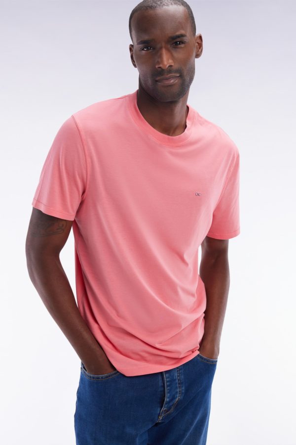 T-shirt Manches Courtes Rose Saumon Coupe Droite Eden Park – Image 2