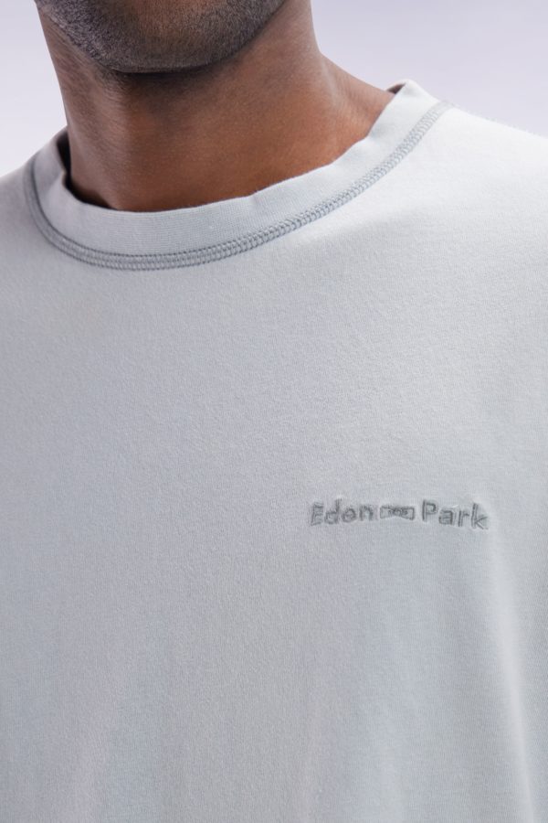 T-shirt En Coton Gris Moyen Surteint Coupe Décontractée Eden Park – Image 4