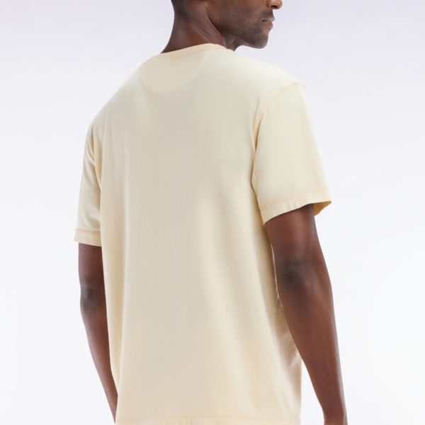 T-shirt En Jersey De Coton Ocre Surteint Coupe Décontractée Eden Park
