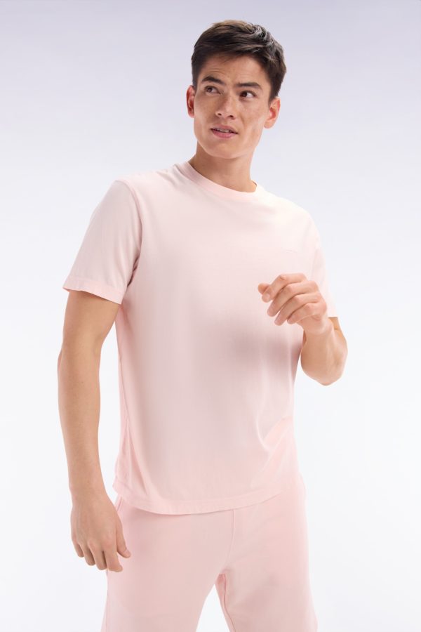 T-shirt En Coton Rose Pâle Surteint Coupe Décontractée Eden Park