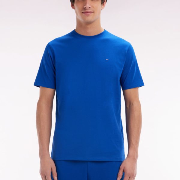 T-shirt En Coton Pima Marine Coupe Droite Eden Park