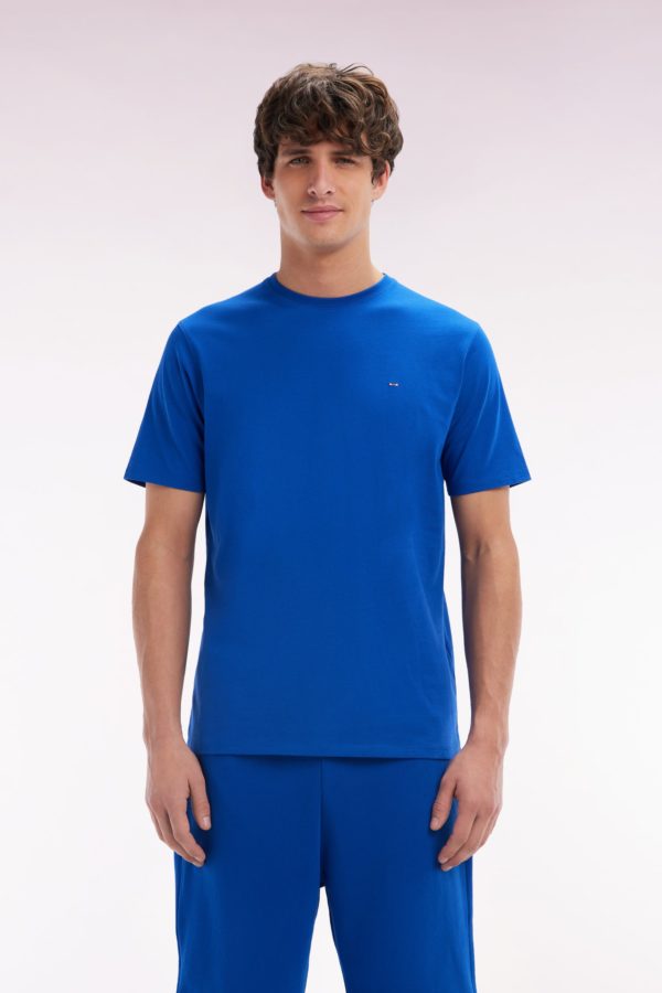 T-shirt En Coton Pima Marine Coupe Droite Eden Park