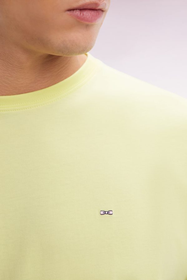 T-shirt En Coton Pima Jaune Coupe Droite Eden Park – Image 5