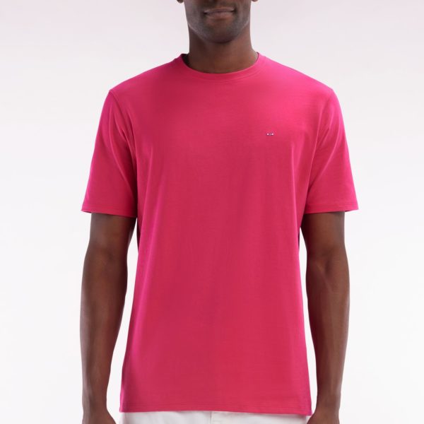 T-shirt En Coton Pima Fuchsia Coupe Droite Eden Park