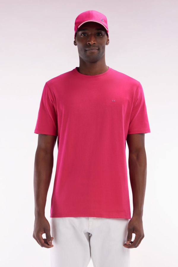 T-shirt En Coton Pima Fuchsia Coupe Droite Eden Park