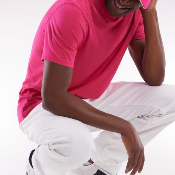 T-shirt En Coton Pima Fuchsia Coupe Droite Eden Park