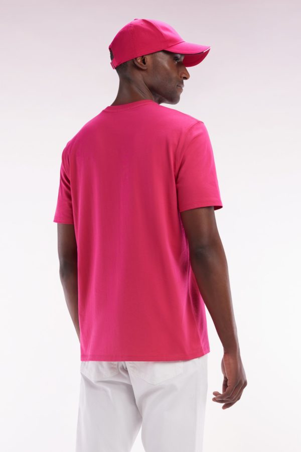 T-shirt En Coton Pima Fuchsia Coupe Droite Eden Park – Image 3
