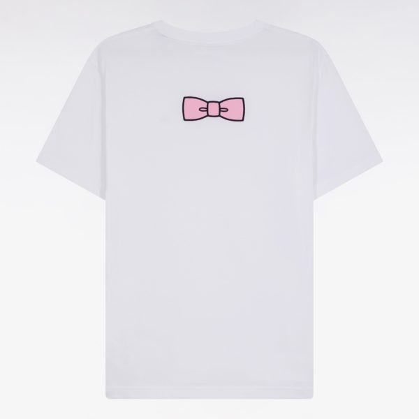 T-shirt En Coton Pima Blanc Broderie Dos Coupe Droite Eden Park