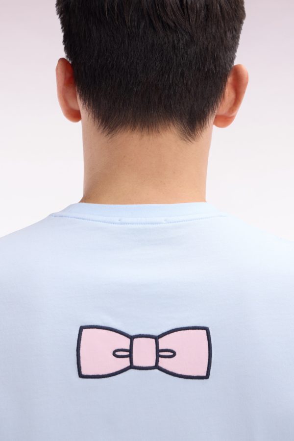 T-shirt En Coton Pima Ciel Broderie Dos Coupe Droite Eden Park – Image 4