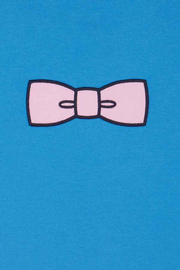 T-shirt En Coton Pima Bleu Broderie Dos Coupe Droite Eden Park – Image 5