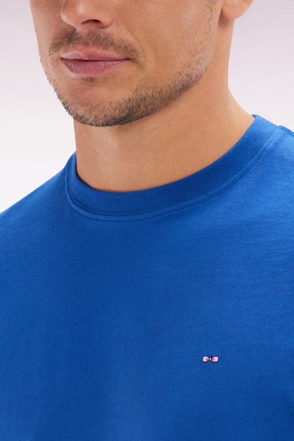 T-shirt En Coton Pima Bleu Foncé Broderie Dos Coupe Droite Eden Park – Image 4