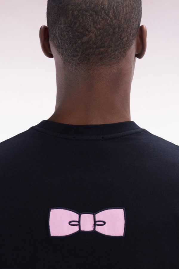 T-shirt En Coton Pima Noir Broderie Dos Coupe Droite Eden Park – Image 4