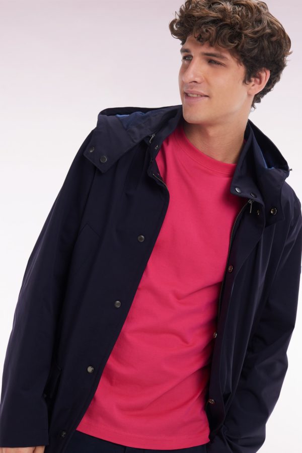 T-shirt En Coton Pima Fuchsia Broderie Dos Coupe Droite Eden Park – Image 2