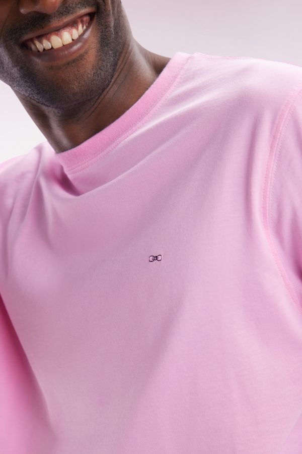 T-shirt En Coton Pima Rose Broderie Dos Coupe Droite Eden Park – Image 3