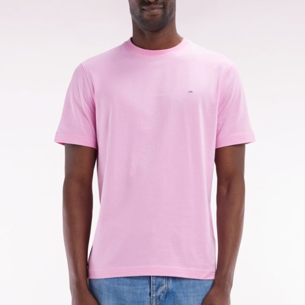 T-shirt En Coton Pima Rose Broderie Dos Coupe Droite Eden Park