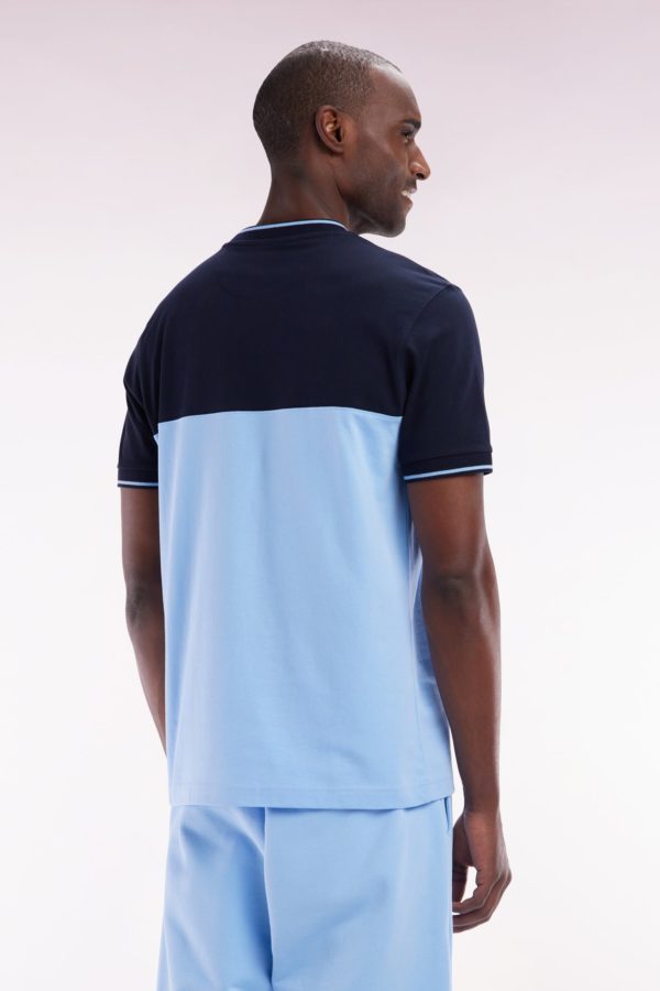 T-shirt Brodé En Coton Bicolore Ciel Coupe Droite Eden Park – Image 3