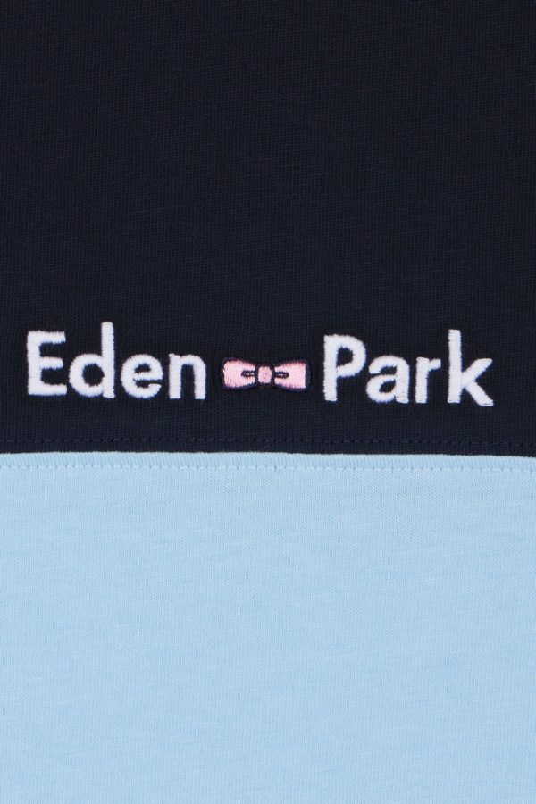 T-shirt Brodé En Coton Bicolore Ciel Coupe Droite Eden Park – Image 5