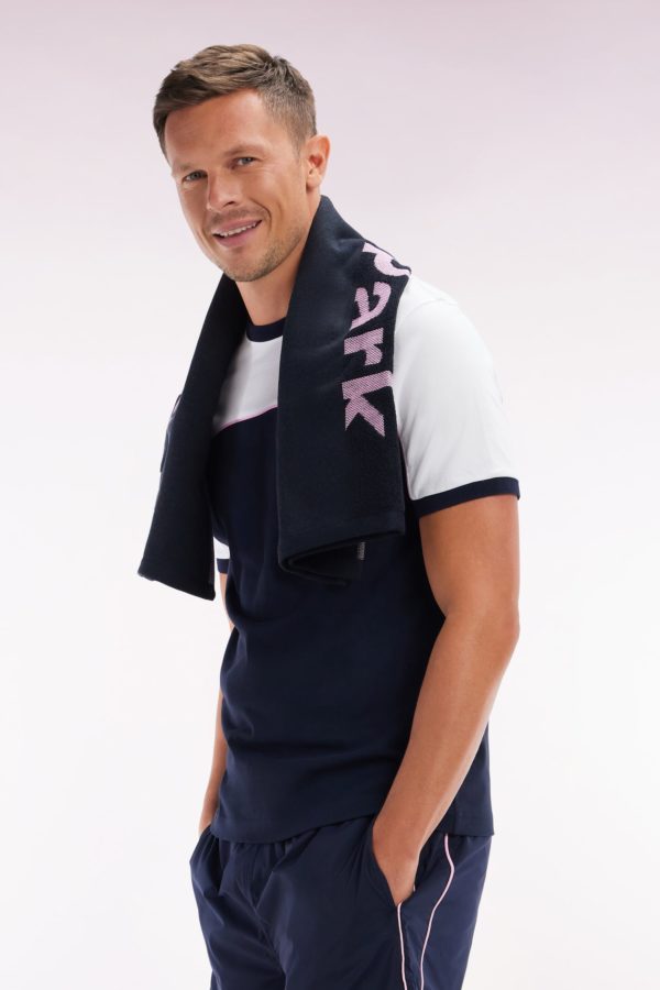 T-shirt En Jersey De Coton Bicolore Marine Coupe Droite Eden Park – Image 2