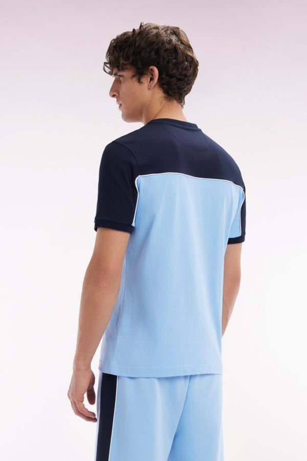 T-shirt En Jersey De Coton Bicolore Ciel Coupe Droite Eden Park – Image 2