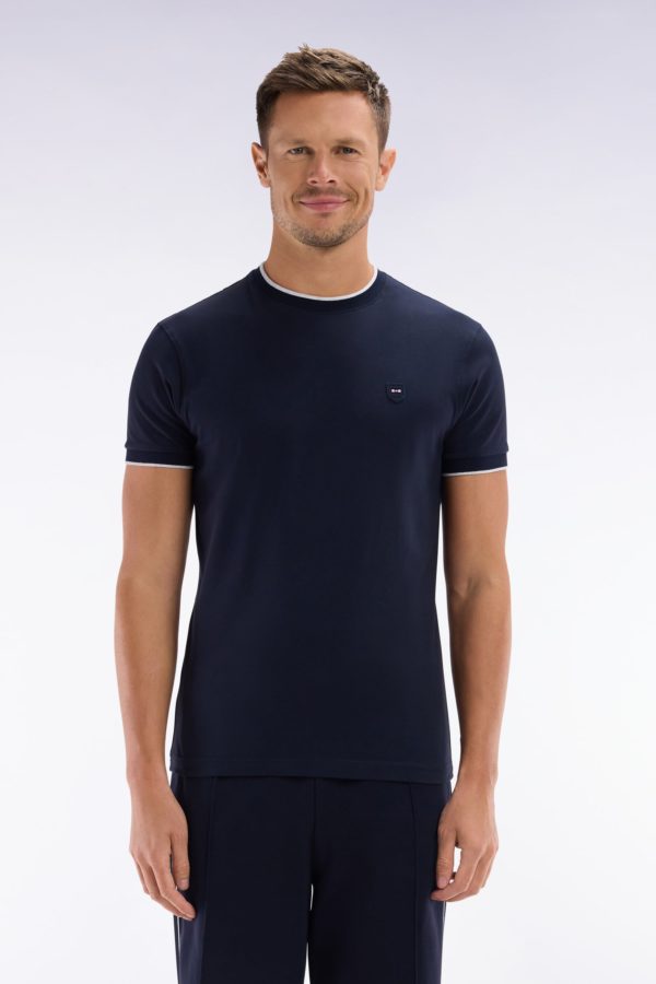 T-shirt En Coton Stretch Marine Coupe Ajustée Eden Park
