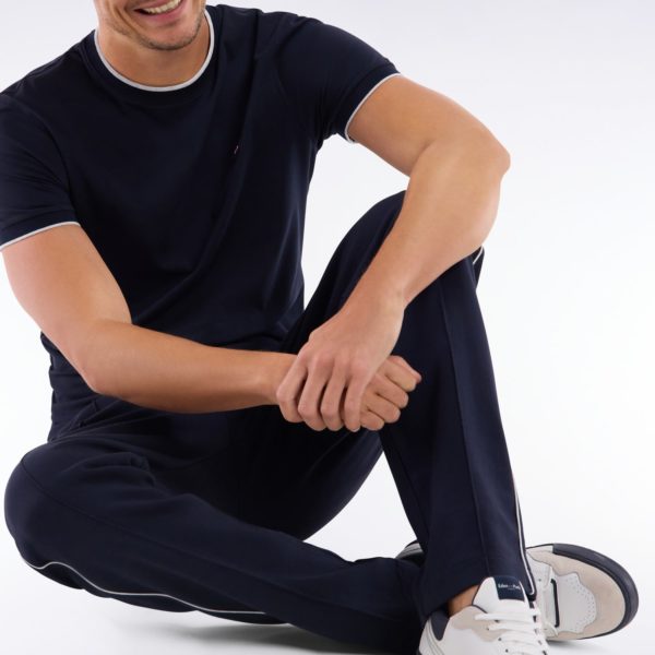 T-shirt En Coton Stretch Marine Coupe Ajustée Eden Park