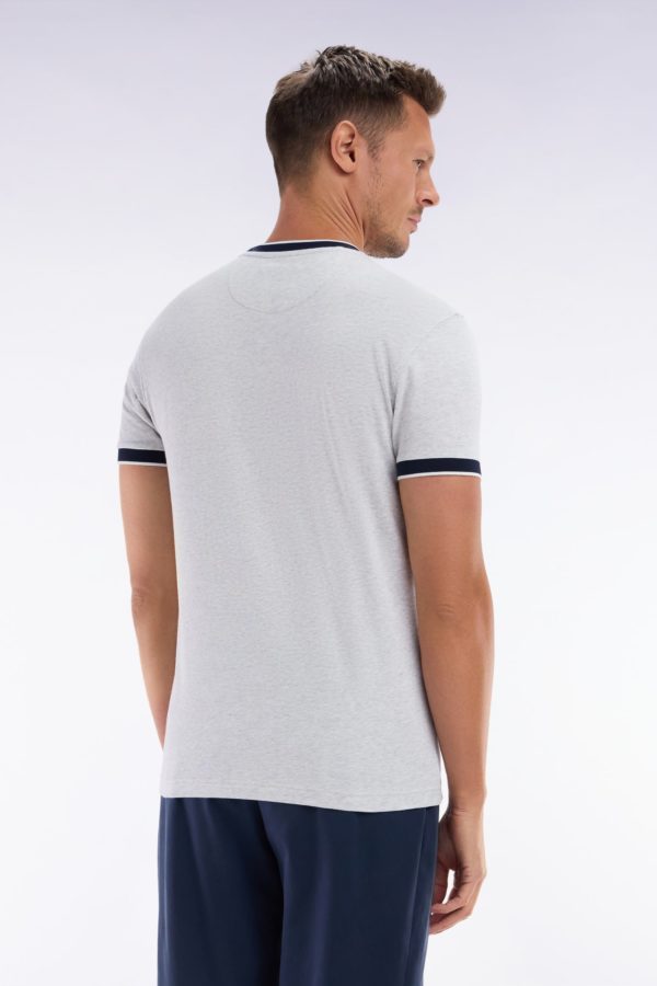 T-shirt En Coton Stretch Gris Coupe Ajustée Eden Park – Image 3