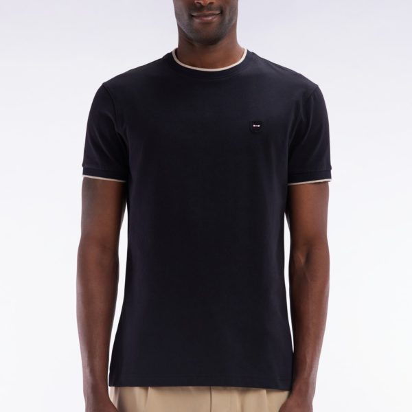 T-shirt En Coton Stretch Noir Coupe Ajustée Eden Park