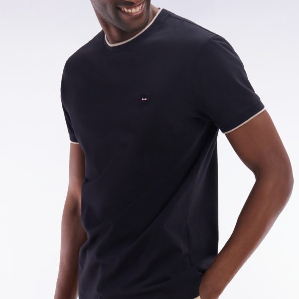 T-shirt En Coton Stretch Noir Coupe Ajustée Eden Park
