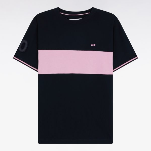 T-shirt En Coton Marine Et Rose Coupe Décontractée Eden Park