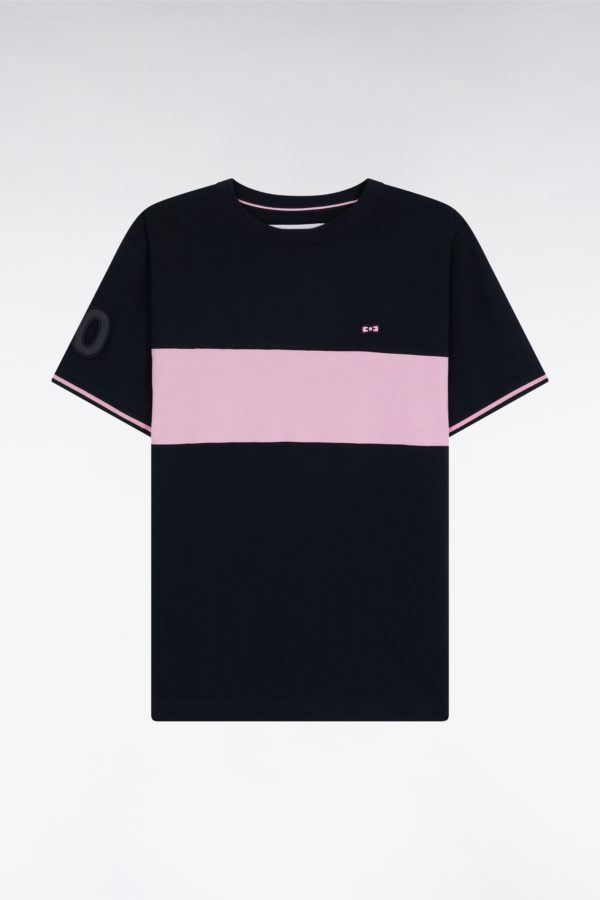 T-shirt En Coton Marine Et Rose Coupe Décontractée Eden Park