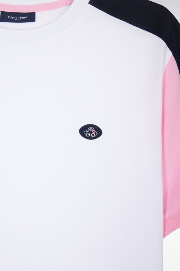 T-shirt Colorblock En Coton Blanc Coupe Droite Eden Park – Image 5