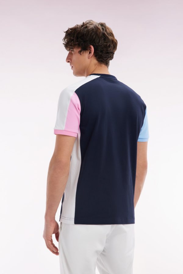 T-shirt Colorblock En Coton Marine Coupe Droite Eden Park – Image 3