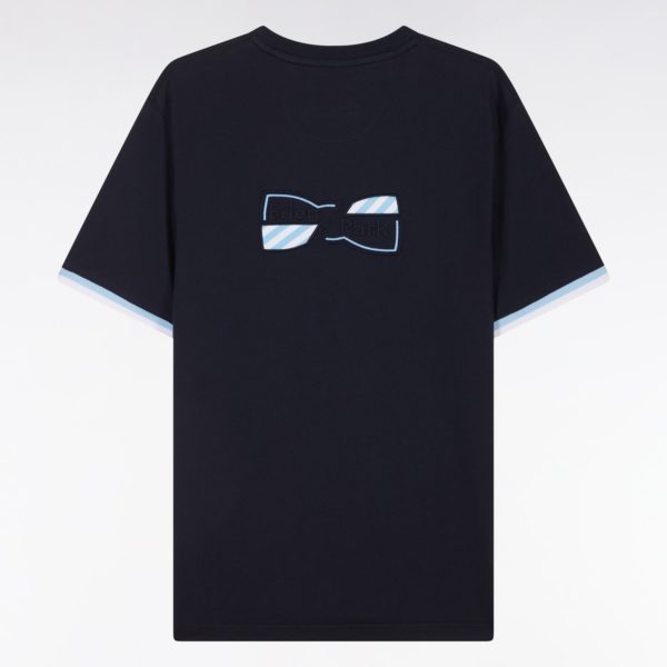 T-shirt En Coton Marine Broderie Nœud Papillon Coupe Droite Eden Park