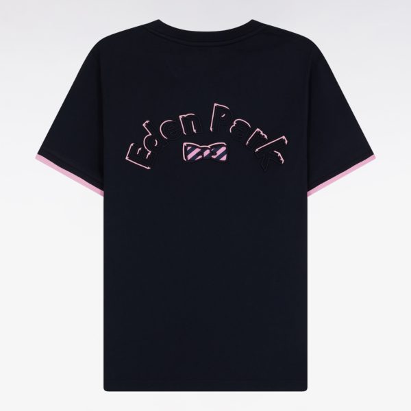 T-shirt En Coton Marine Broderie Nœud Papillon Eden Park Coupe Droite Eden Park