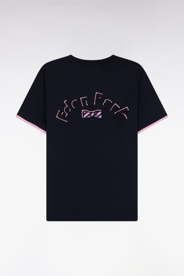 T-shirt En Coton Marine Broderie Nœud Papillon Eden Park Coupe Droite Eden Park