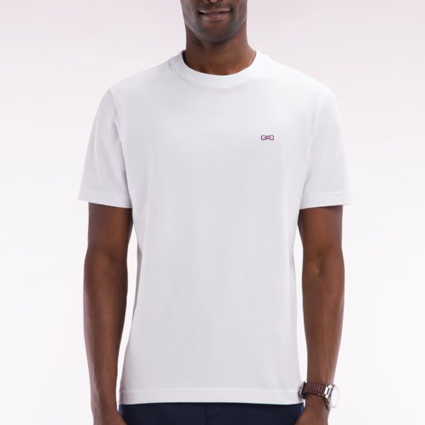 T-shirt En Coton Blanc Sérigraphié Coupe Droite Eden Park