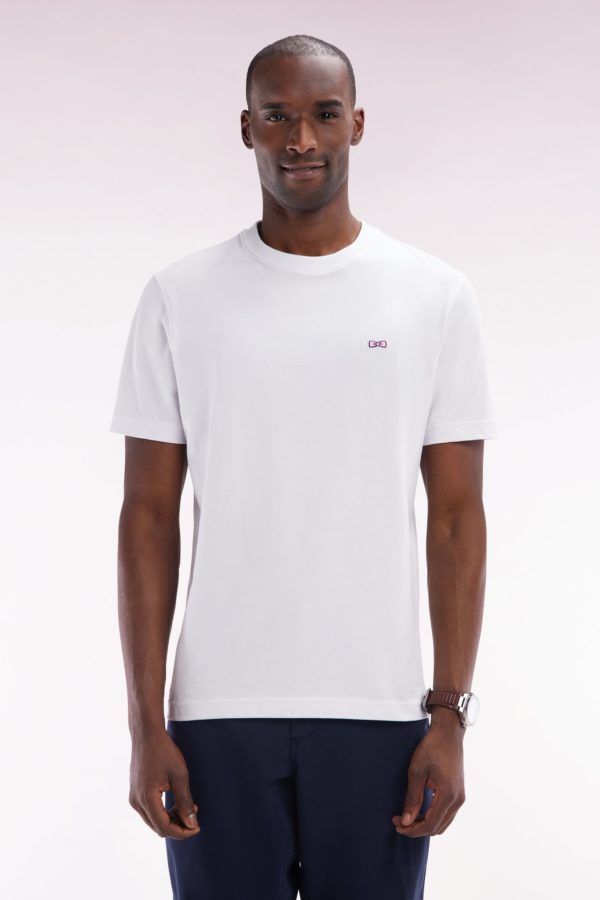 T-shirt En Coton Blanc Sérigraphié Coupe Droite Eden Park