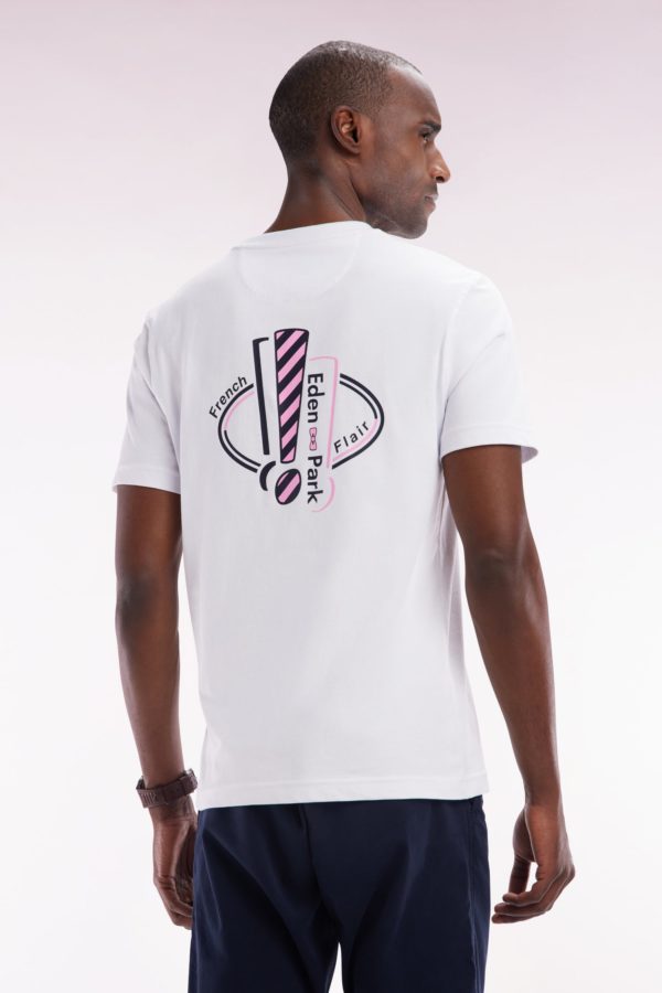 T-shirt En Coton Blanc Sérigraphié Coupe Droite Eden Park – Image 3