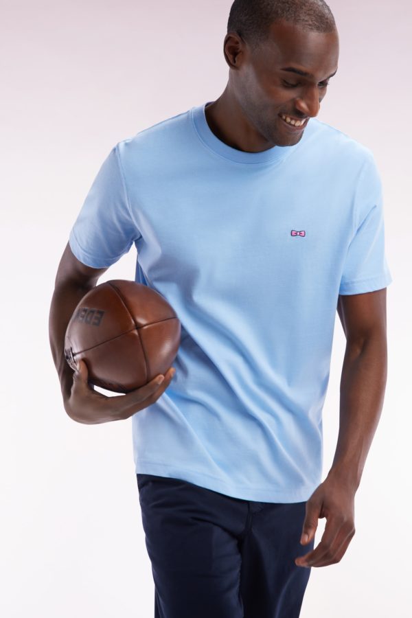 T-shirt En Coton Ciel Sérigraphié Coupe Droite Eden Park – Image 2