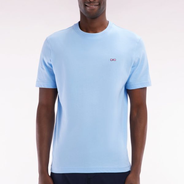 T-shirt En Coton Ciel Sérigraphié Coupe Droite Eden Park